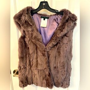 Light Brown Rabbit Fur Vest